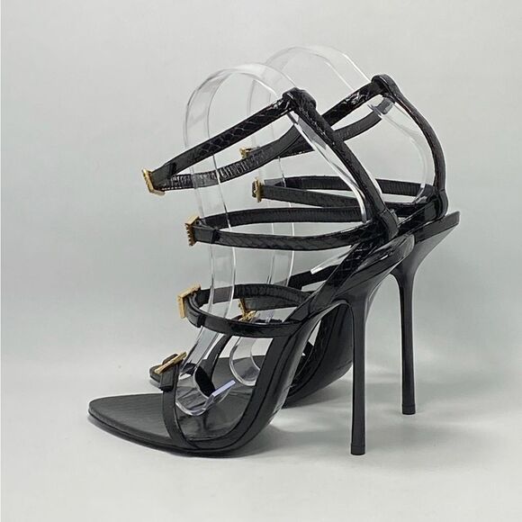 Saint Laurent Nuit Sandals In Lacquered Ayers size 37 - Picture 9 of 13